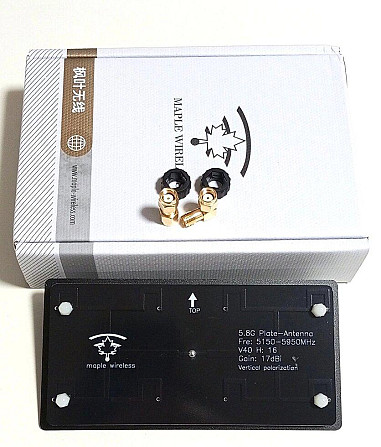 Антенна 5150-5950MHz, до 50 Вт 17dBi пластинчатая RP-Manual Maple Wireless, For FPV Monitor Дніпро - зображення 1