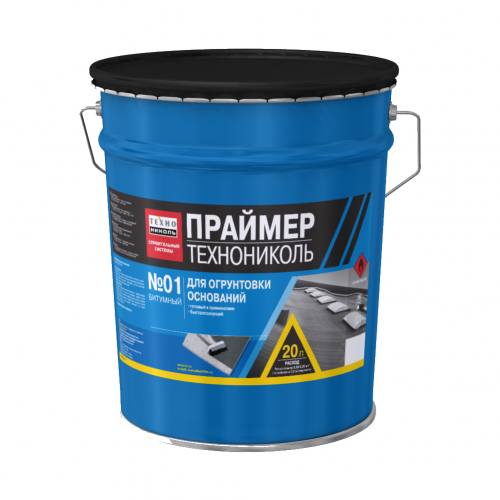 Праймер бітумний ТехноНіколь готовий №01. Відро 20л(18кг). Застосовується для підготовки поверхонь. Киев - изображение 1