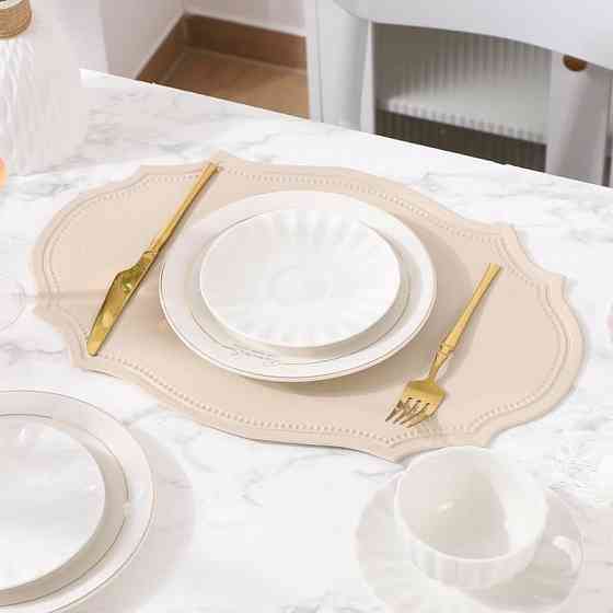 Подставки под тарелку Leeseph 30*43см 4шт беж овальные Одеса