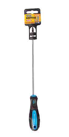 Отвёртка крестовая магнитная MASTERTOOL PH1х200 мм ручка с TPR покрытием 48-5120 Харків