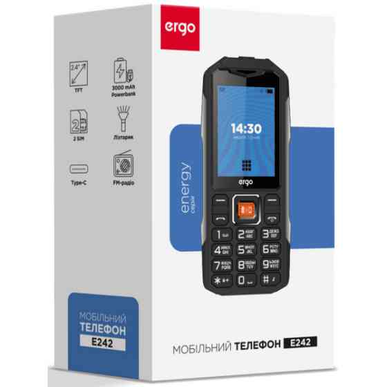 Телефон ERGO E242 Black Харків