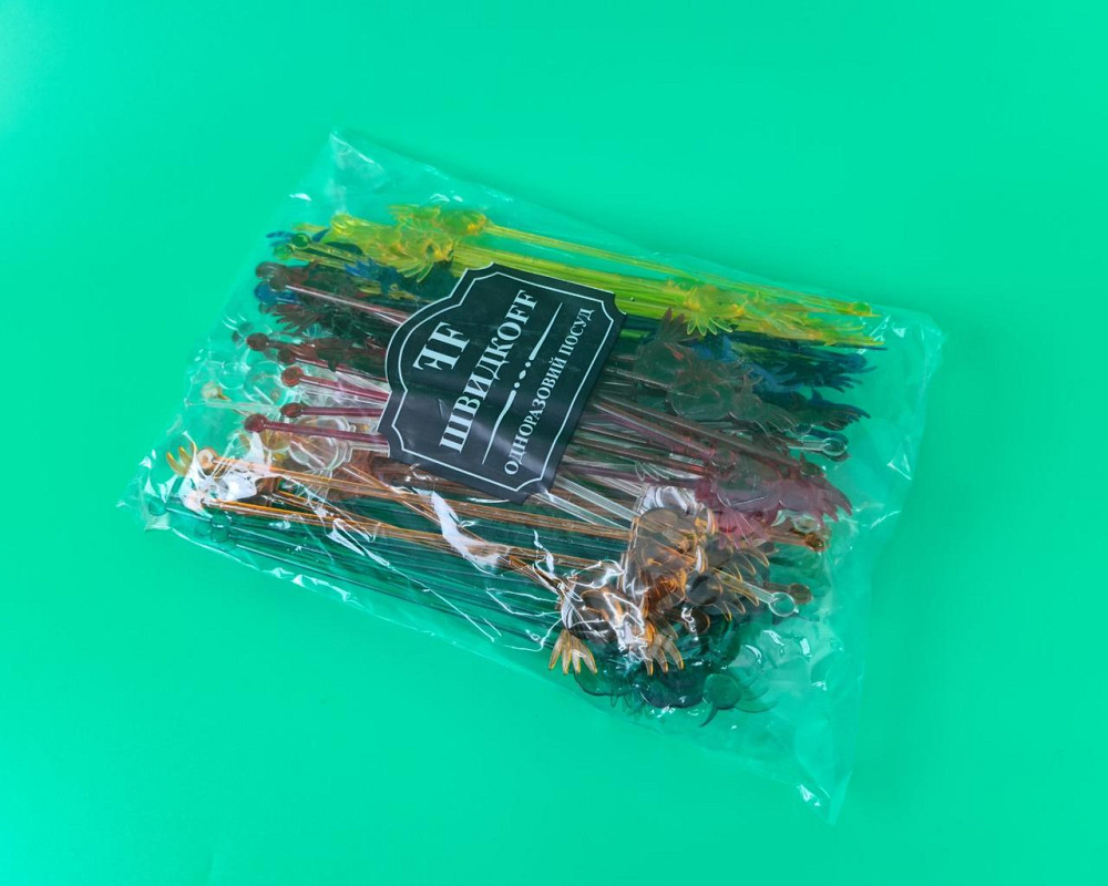 Мешалка пластиковая для коктейля "Попугай"24.5см(100шт)  (1 пач) Харьков - изображение 2