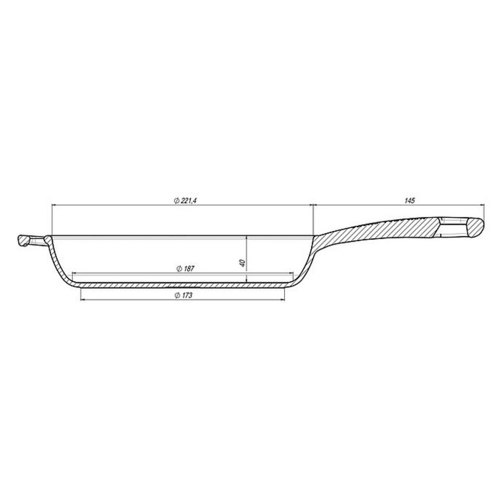 Сковорода чугунная Maysternya с литой ручкой 22*4 см Т2012 Одесса - изображение 11