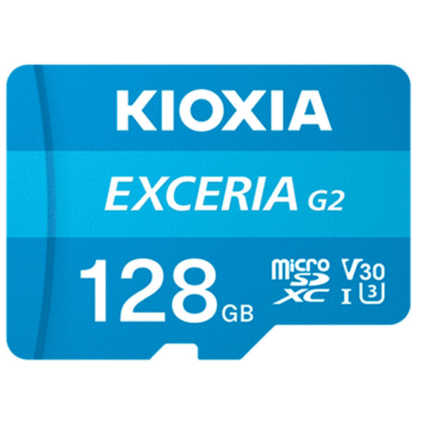 Карта пам'яті Kioxia microSDXC 128GB Exceria G2 UHS-I U3 V30 A1 Class  + SD-адаптер (LMEX2L128GG2) Харків - зображення 2