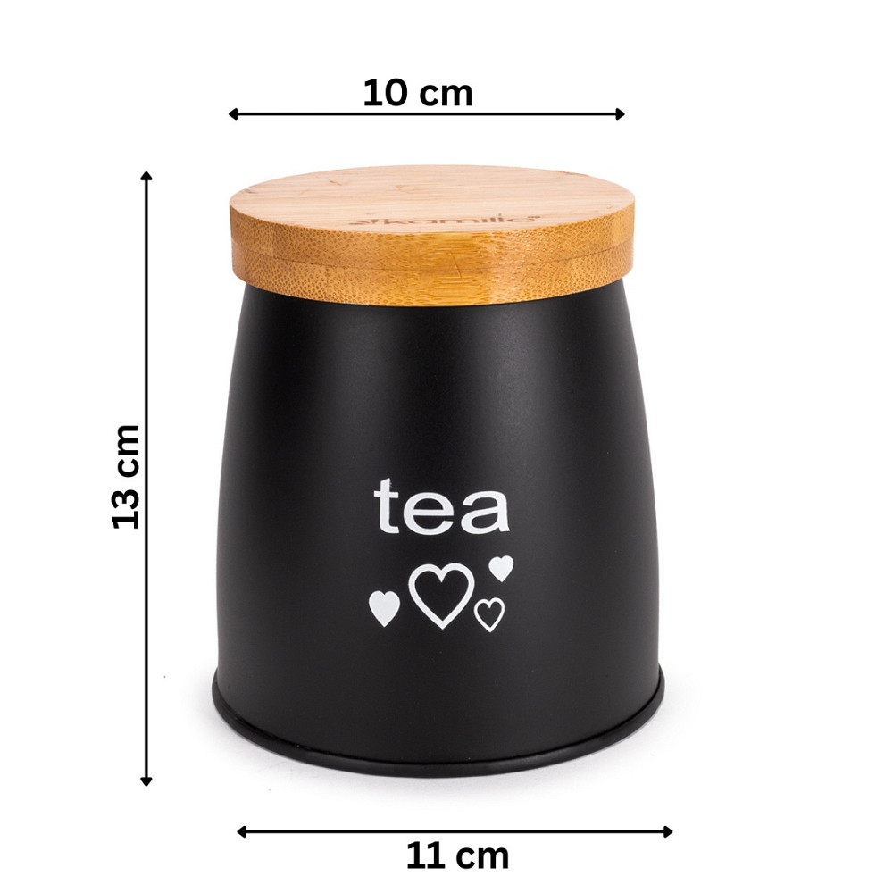 Набор ёмкостей Kamille для чая, кофе и сахара 3 шт. чёрные KM1129 Одеса - зображення 5