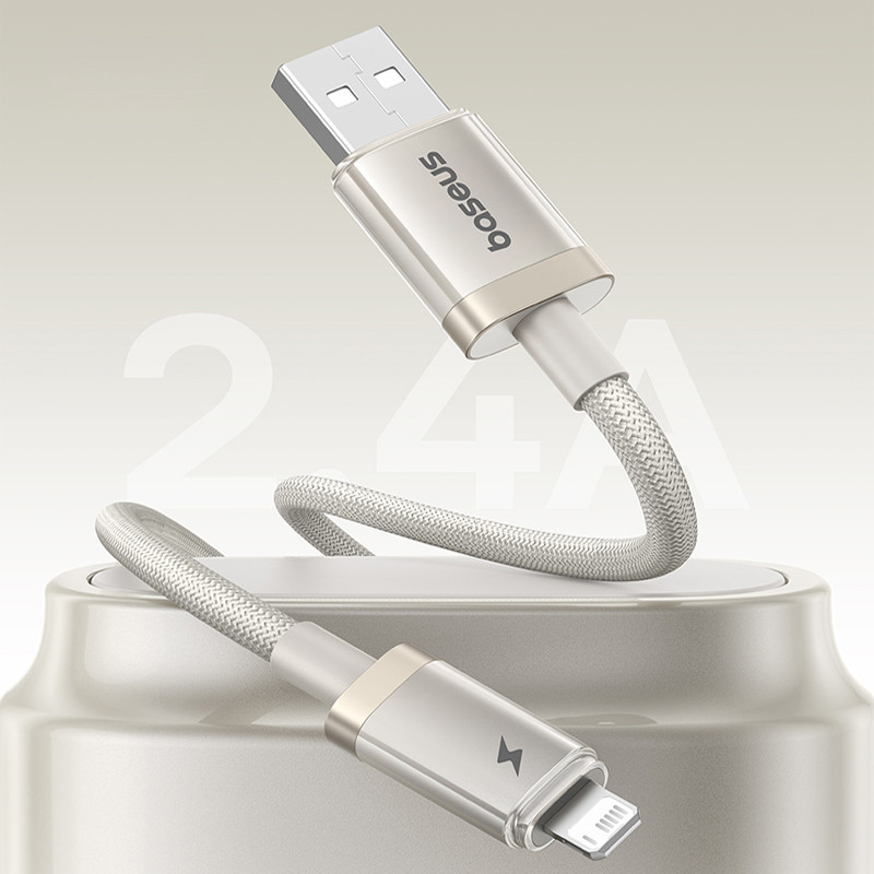 Дата кабель Baseus Titanium Alloy Fast Charging USB to Lightning 2.4A (1m) (P10378102) Херсон - зображення 2