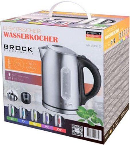 Електрочайник BROCK WK 2302 D 1.7 л серебристый Киев - изображение 2