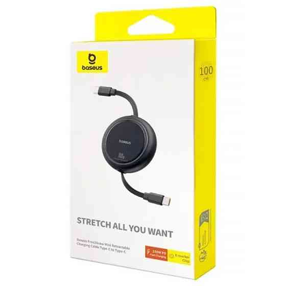 Дата кабель Baseus Free2Draw Mini Retractable Type-C to Type-C 100W (1m) (P10364500) Херсон