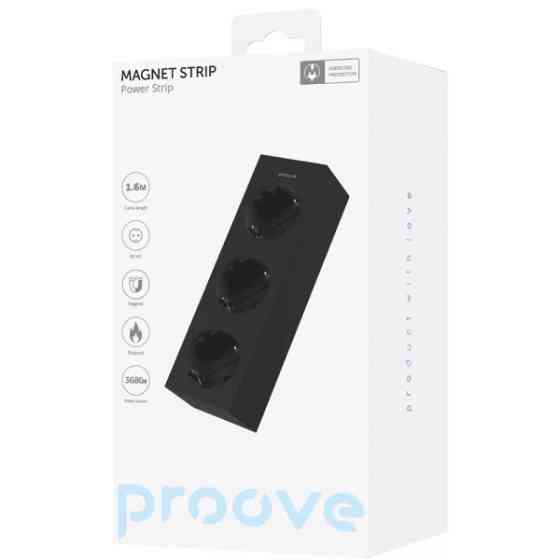 Фільтр живлення Proove Magnet Strip (3xAC) 1.6m Black (PSMS25000001) Харків