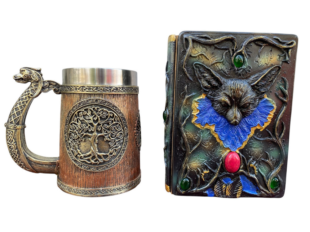 Подарочный набор Кружка 3 Викинг и Дракон и Блокнот 3 «Лесной Гримуар Лисы» Київ - зображення 3