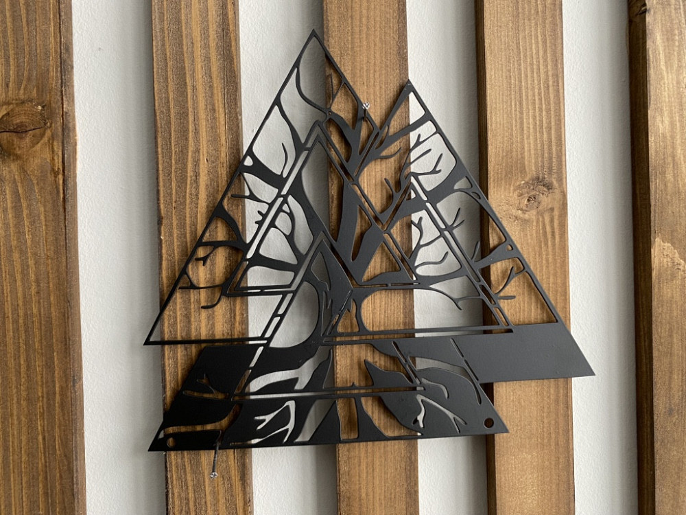 Настенный декор панно картина лофт из металла Валькнут Вальхалала Киев - изображение 1