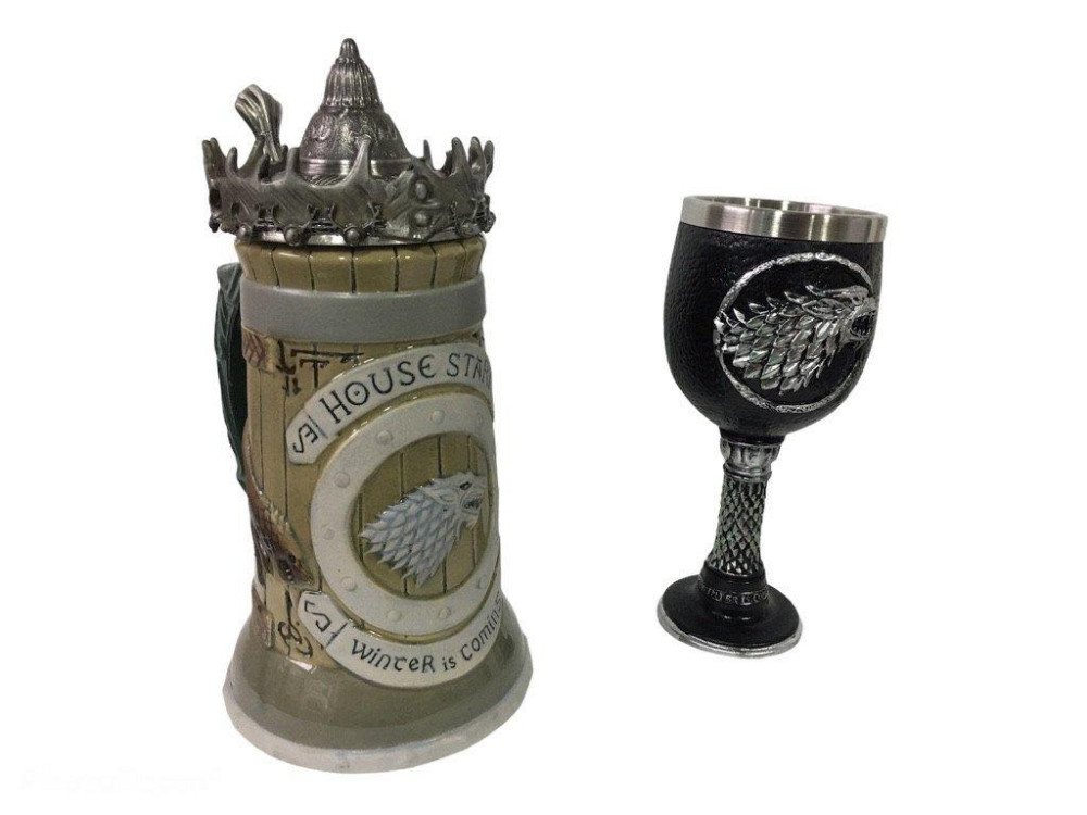 Подарочный набор Кухоль Игра Престолов Дом Старков и Бокал Дом Старков (код 00374) Київ - зображення 2