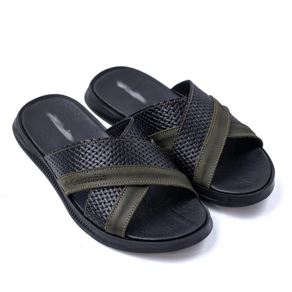 Мужские кожаные  летние шлепанцы-сланцы Київ - зображення 3