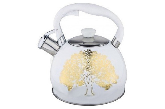 Чайник зі свистком Edenberg Золото 1 EB-1956-GW 2 л білий Киев - изображение 1