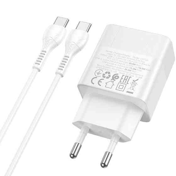 СЗУ Hoco CS112A Lounge PD30W+QC3.0 (1USB-A/1C) + кабель Type-C to Type-C Херсон
