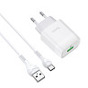 СЗУ Hoco C72Q Glorious QC3.0 18W (1USB-A) + кабель USB to Type-C Херсон