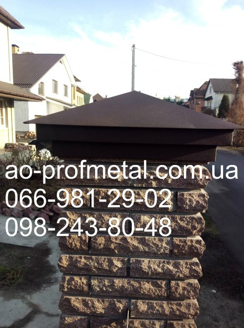 Колпаки и Парапеты металлические из профлиста. Київ - зображення 9