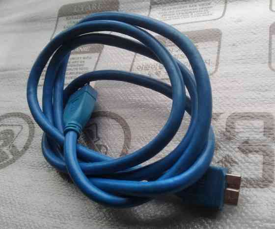 Кабель USB 3.0 1.2 м, синій Київ