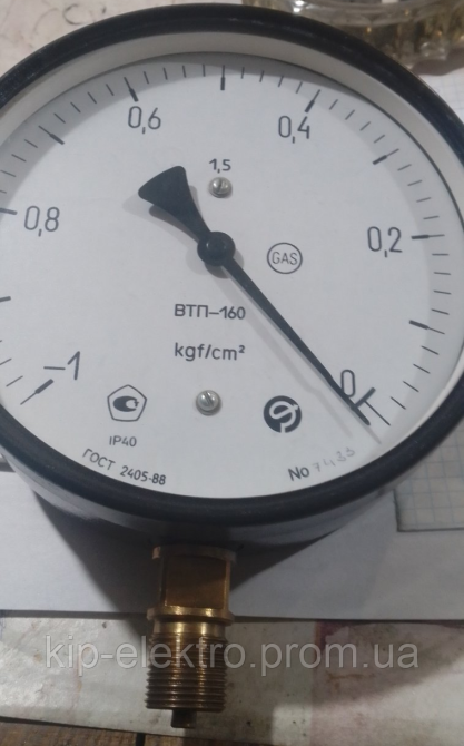 Вакуумметр показывающий ВТП-160 (ВТП 160, ВТП160, ВТП) - радиальный штуцер (РШ), осевой штуцер (ОШ), Киев - изображение 1
