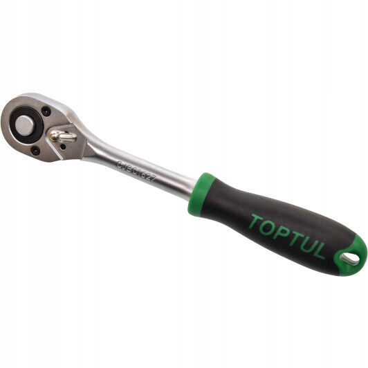 Трещотка для торцевых головок 1/2" 24 зубца (резиновая ручка) TOPTUL CJBC1627 Харків - зображення 2