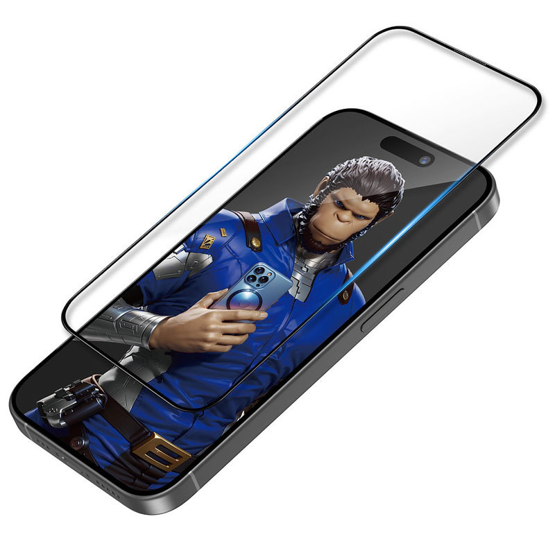 Защитное 3D стекло Blueo Invisible Airbag для Apple iPhone 15 Pro (6.1") Херсон - зображення 4