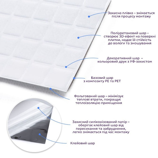 Самоклеюча поліуретанова плитка 235х235х1мм (D) SW-00001940 Одесса - изображение 5
