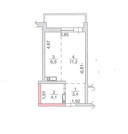 продаж 1-к квартира Київ, Голосіївський, 38000 $ Киев