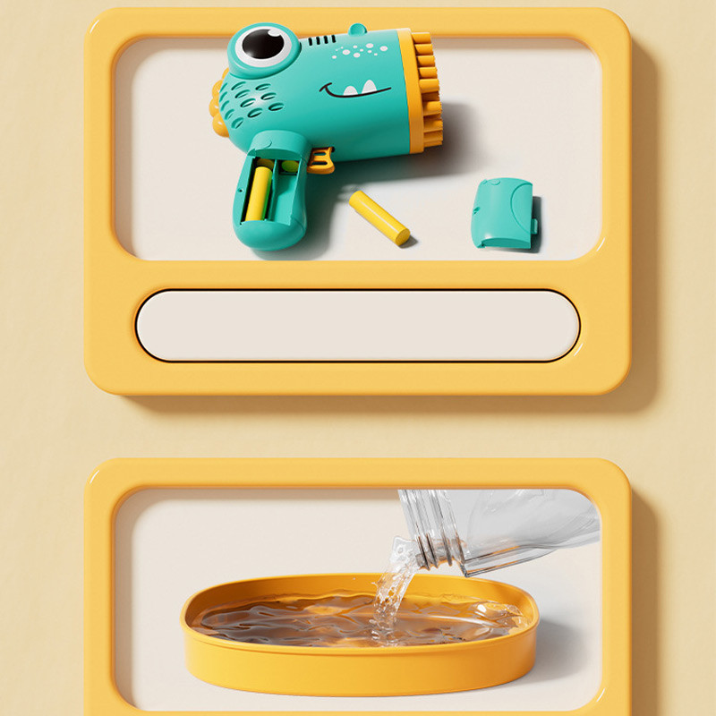 Пистолет для мыльных пузырей Dinosaur Bubble Gun с насадкой на 40 отверстий 50ml Херсон - зображення 7