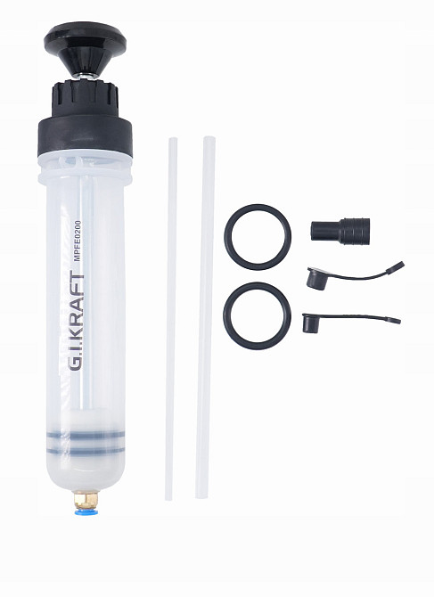 Шприц‑экстрактор для откачки и заправки технических жидкостей многофункциональный 200мл  G.I.KRAFT M Харків - зображення 2