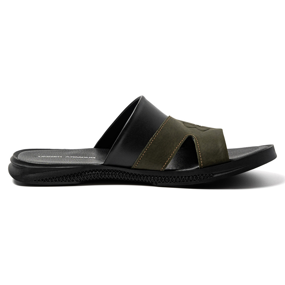 Мужские кожаные  летние шлепанцы-сланцы Under Armour Киев - изображение 2