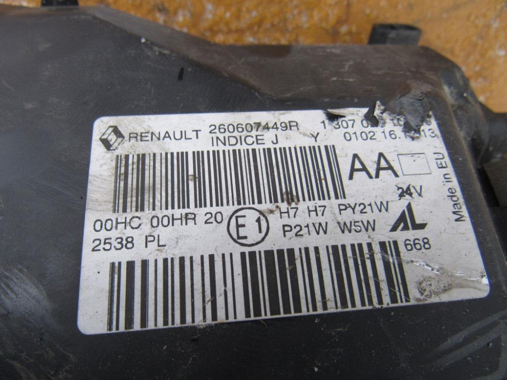 Фара левая Renault Megane III 2009-2012 (260607449R) Ковель - изображение 2