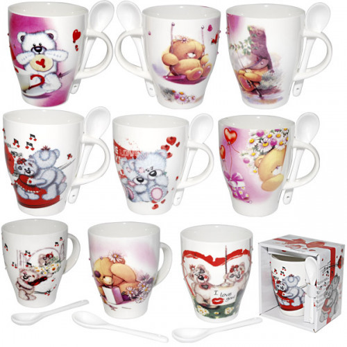 Кружка з ложкою SNT 2064-1 360 мл Київ - зображення 1