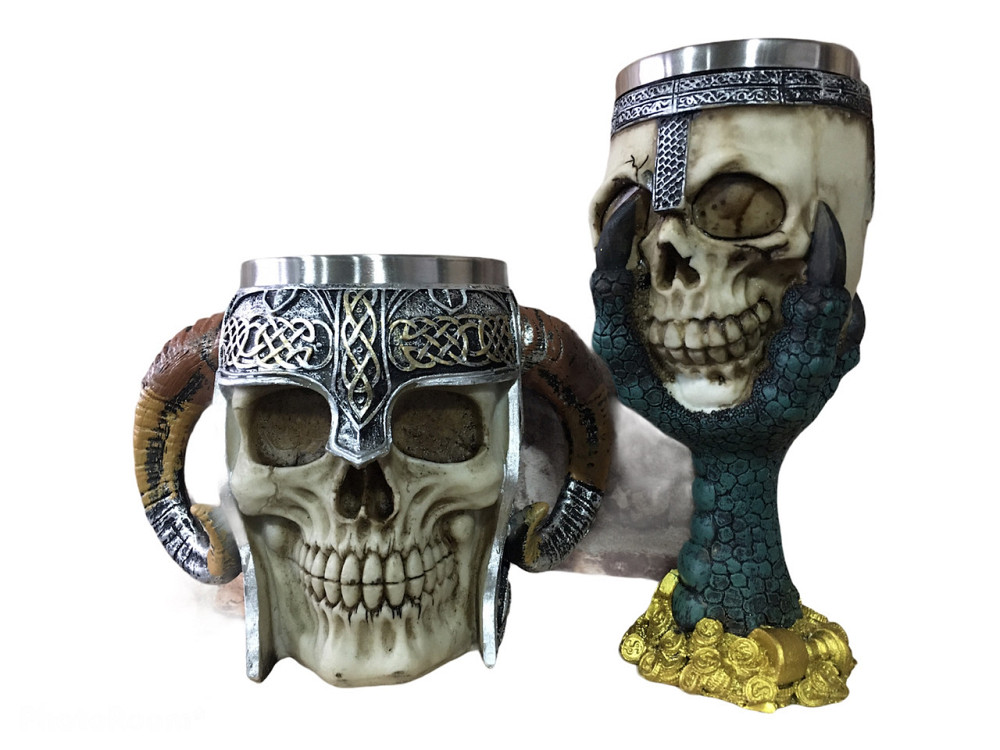 Подарочный набор Чашка Бокал 3 1927 Череп Лапа Дракона Подарок (код 00509) Київ - зображення 7