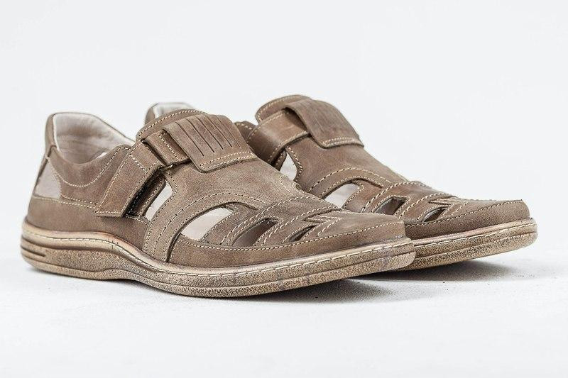 Мужские кожаные летние туфли Comfort olive Киев - изображение 9