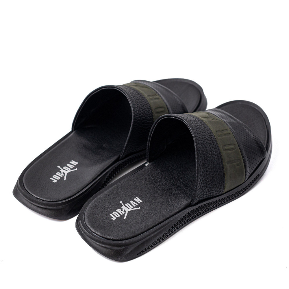 Мужские кожаные  летние шлепанцы-сланцы Jordan Київ - зображення 4