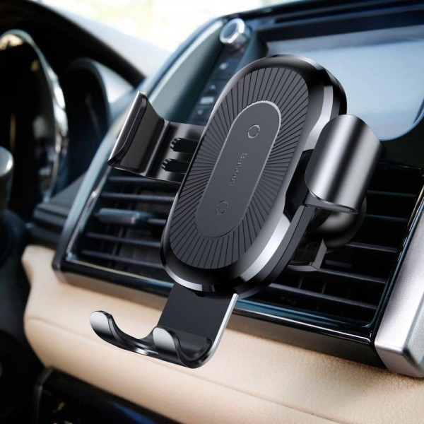 Автомобільний тримач Baseus Wireless Charger Gravity Car Mount Black (WXYL-01) (Код товару:9273) Харків - зображення 9