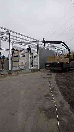 Монтаж сендвіч-панелей, металоконструкцій, профлист Київ