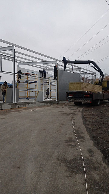 Монтаж сендвіч-панелей, металоконструкцій, профлист Київ - зображення 1