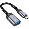 Адаптер Hoco UA24 Type-C male to USB female USB3.0 OTG Metal Gray Харків