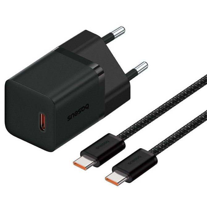 СЗУ Baseus GaN5 Fast Charger (mini) 30W (1USB-C) + кабель Type-C to Type-C (P10110902) Херсон - изображение 1