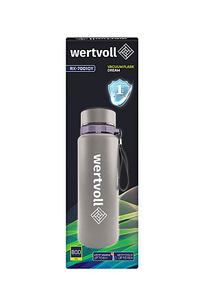 Термос WERTVOLL "DREAM" 800 мл SS Digital Sensor t °C серый RX-7001GY Харків - зображення 8