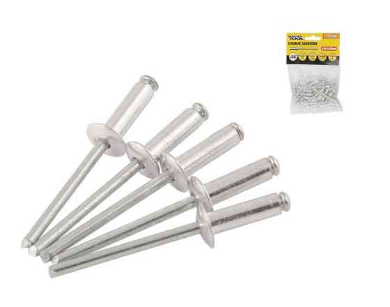 Заклепки алюминиевые вытяжные MASTERTOOL 4.0х6.40 мм 50 шт 20-0540 Харків