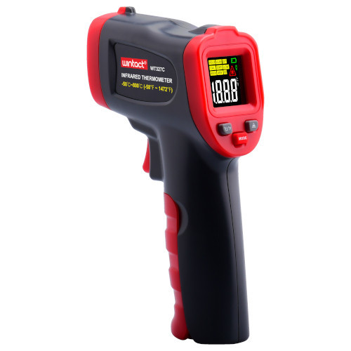 Бесконтактный инфракрасный термометр (пирометр) -50-800℃, 12:1, EMS=0,1-1  WINTACT WT327C Харків - зображення 1