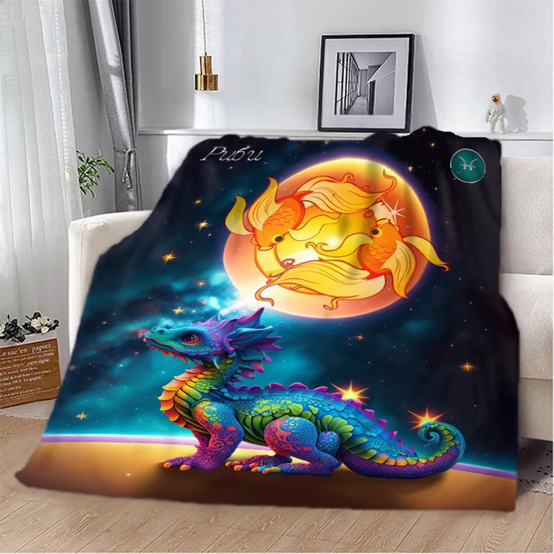 Плед 3D авторський зі знаком зодіаку на 2024 рік Риби 2762_B 12882 135х160 см Київ - зображення 1