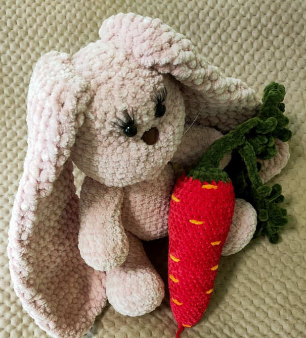 Зайчик Зайка м'яка іграшка в'язана ручна робота подарунок сувенір Нововолынск - изображение 2