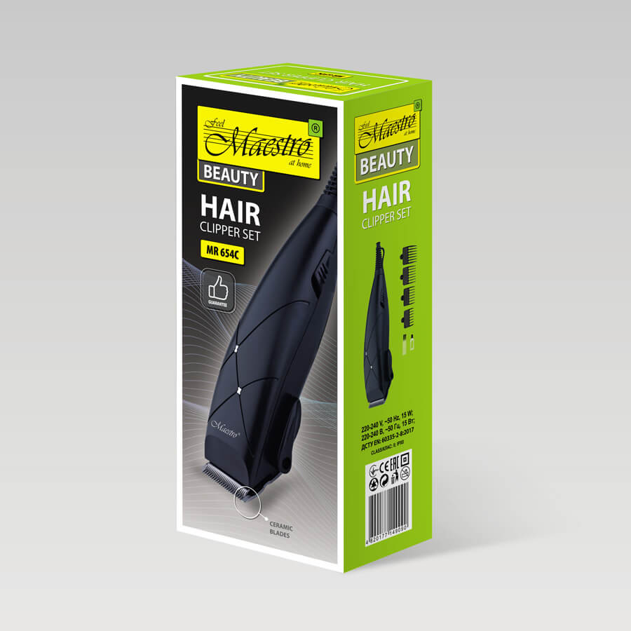 Машинка для стрижки волос Maestro MR-654С-BLAСK 15 Вт черная Київ - зображення 5