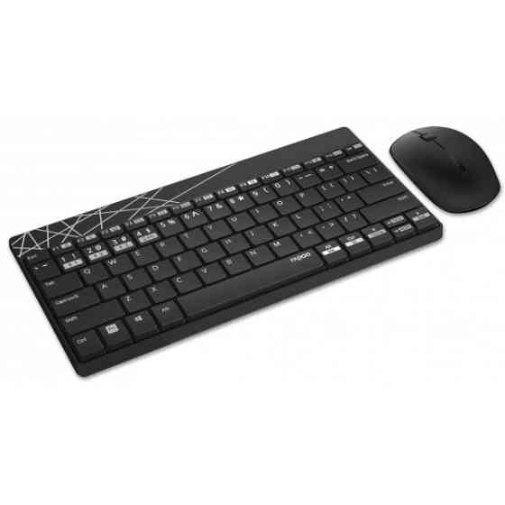 Комплект (клавіатура, мишка) Rapoo 8000M Wireless Black Харків