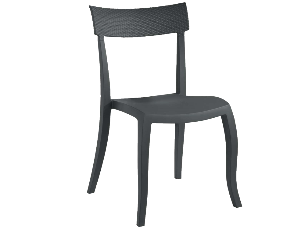 Стул Papatya Hera-SP RATTAN антрацит Київ - зображення 1