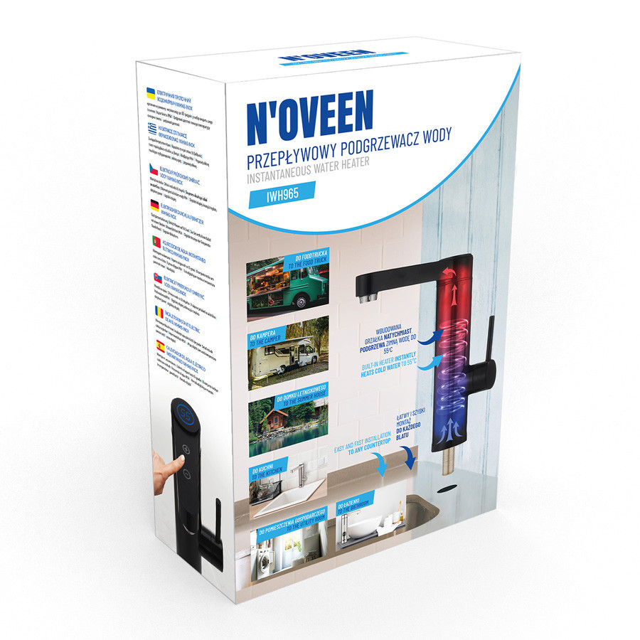 Проточный водонагреватель Noveen IWH965 черный Одесса - изображение 10