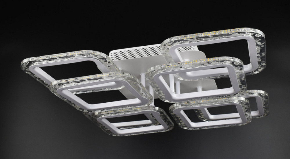 Люстра стельова LED з пультом A2517/4+4XS-wh Білий 11х46х46 см. Київ - зображення 1